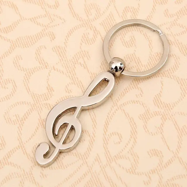 10PCS Fashion Musical Note Keychains Sleutelhanger Creative Metal Key Holder Car Keyfobs Porte Clef Charm Jewelry Gift J001 6