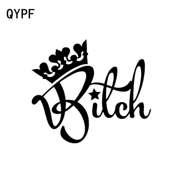 QYPF 15.5cm*13.5cm Funny Queen Vinyl Car styling Car Window Sticker