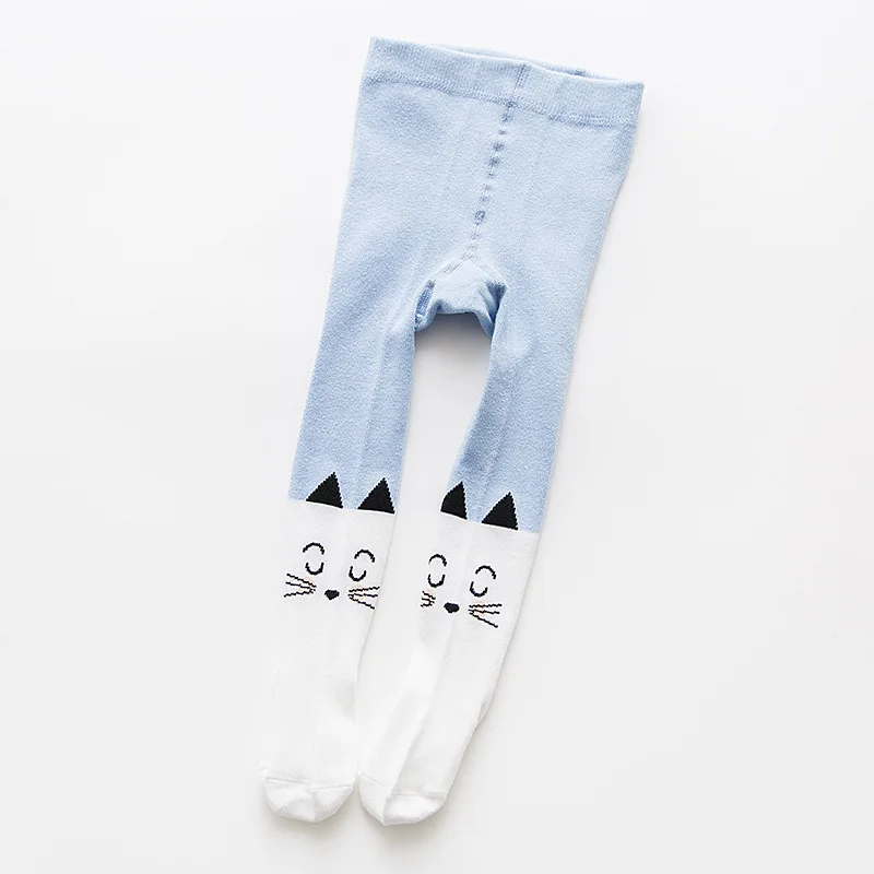 blue bear Весенние детские колготки для малышей, колготки для девочек и мальчиков, теплые колготки, колготки для новорожденных с героями мультфильмов, продукт для детей 0-3 лет - Цвет: blue bear