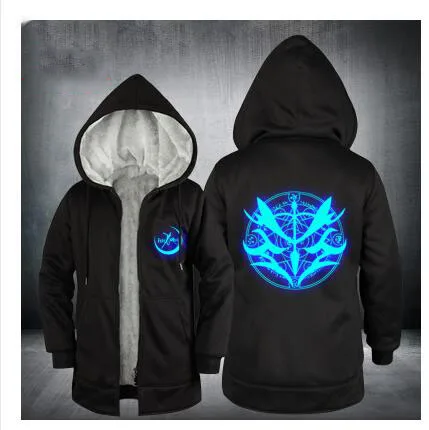 Fate grand order Luminous Hoodie Anime FGO Alter Coat Jacket Winter Men Thick Zipper Avenger Sweatshirt