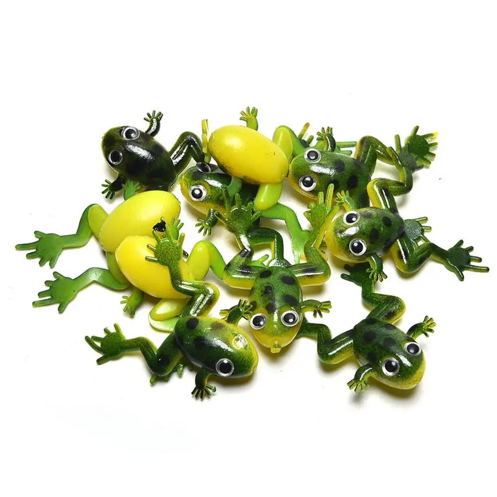 

NEW 10Pcs/Set 3D Ray Frog Soft Bait Simulation Artificial Fishing Lure Tackle Tool