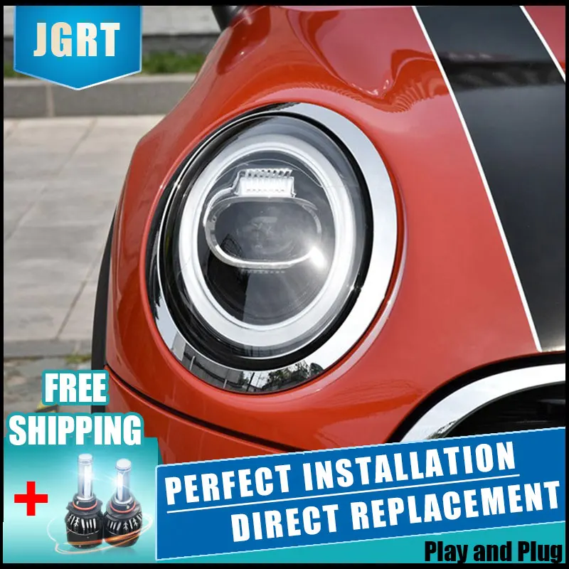  2PCS LED Headlights For BMW MINI 2014-2019 Car Led Lights Double Xenon Lens Car Accessories Daytime - 32979277889