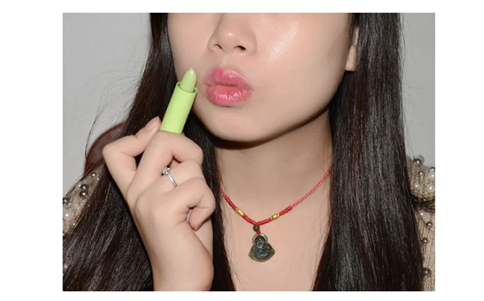 1Pcs Magic lipstick Temperature Change Color Lip balm lasting moisturizing moisture green lipstick Lips Makeup Brand HengFang