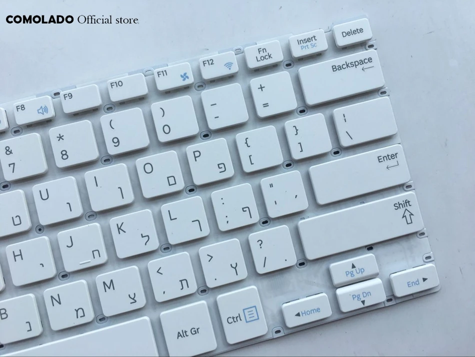 HB Hebrew Keyboard For Samsung NP915S3G 905S3G NP905S3G 910S3G NP910S3G 915S3G white keyboard HB layout (2)