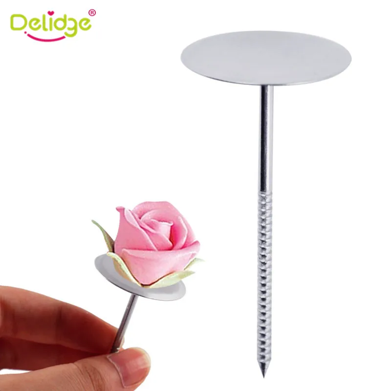 Delidge 1 шт. нержавеющая сталь окантовка ногтей 3D цветок розы производитель окантовка нижний лоток Мороженое Торт украшения инструменты