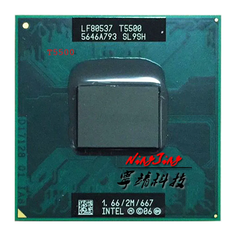 

Intel Core 2 Duo Mobile T5500 SL9SH SLGFK SL9U4 1.6 GHz Dual-Core Dual-Thread CPU Processor 2M 34W Socket M / mPGA478MT