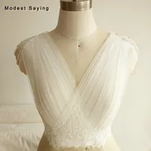 Настоящее Элегантный Глубокий V шеи кисточкой плеча Кот кружево свадебное болеро люкс мыс Куртки шали палантины Свадебные аксессуары B95