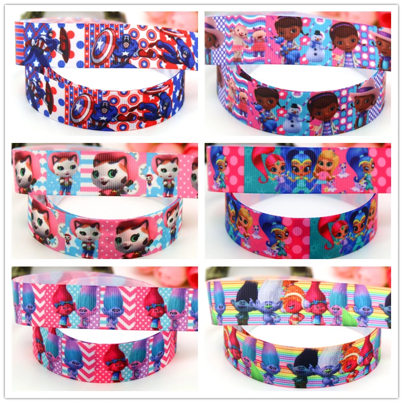DHK 7/8 '' Капитан doc напечатанный grosgrain ленты hairbow головной убор украшения оптом 22 мм S620