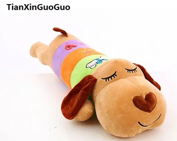 

new arrival large 80cm cartoon prone dog plush toy colourful stripes dog soft doll throw pillow Valentine's Day gift w2567