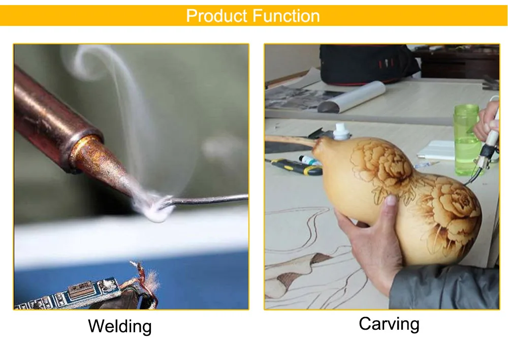 JZL 60 Вт регулируемый паяльник резьба пирография инструмент Дерево тиснение горение пирография паяльная ручка набор сварочные наконечники комплект