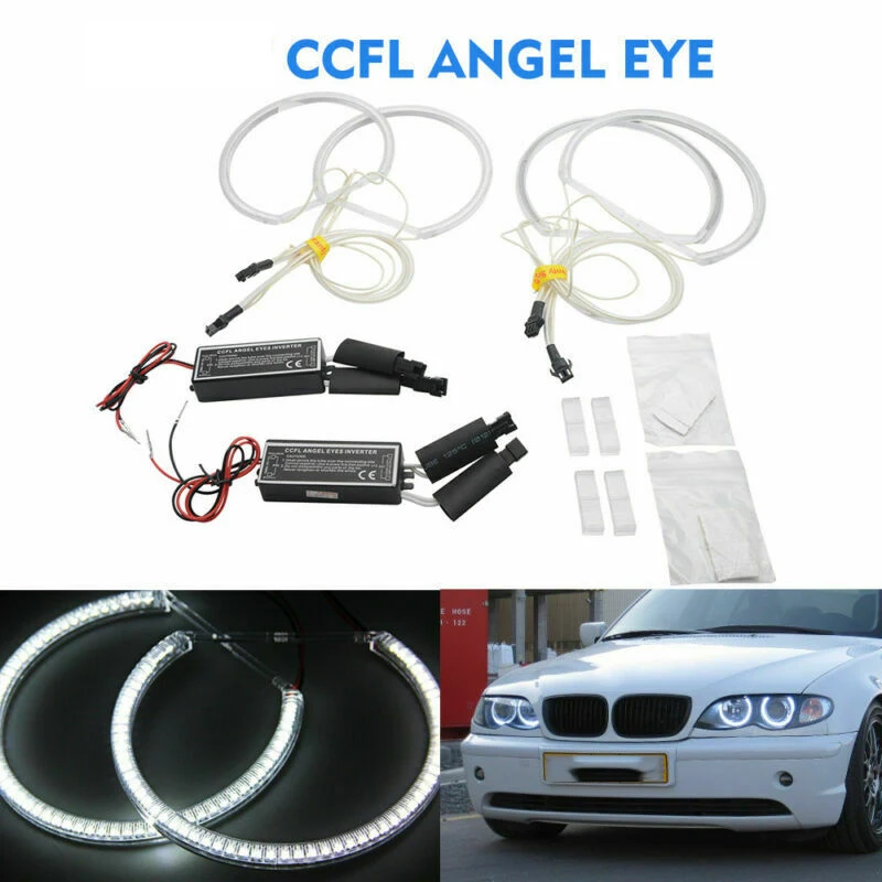 CCFL ангельские глазки для BMW E46 E36 E38 E39 проектор ультра яркий SMD белый светодиод 2600LM