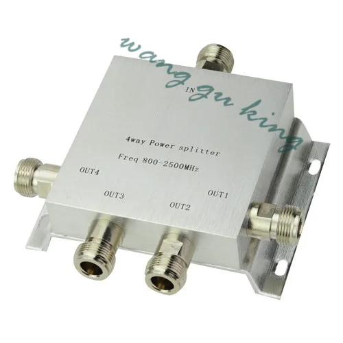 

4-Way N Female Power Divider Splitter 800-2500MHz for GSM CDMA 2G 3G PCS Booster Signal Booster Repeater Divider