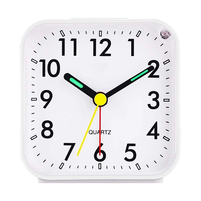 Non Ticking Analog Alarm Clock With Nightlight And Snooze Ascending Sound Alarm Simple To Set Clocks Small Beside Alarm Clock Alarm Clocks Aliexpress