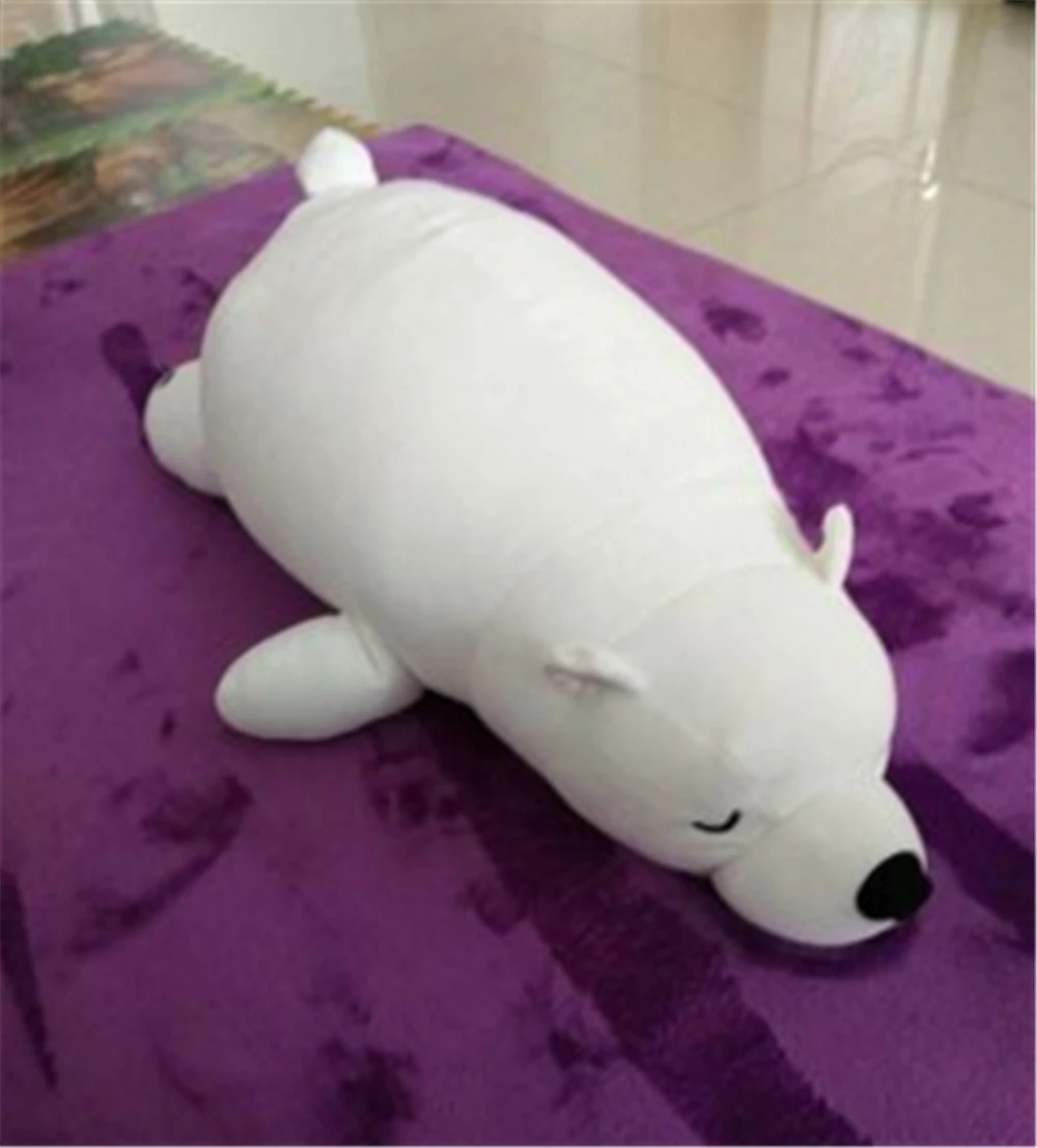 cuddly soft polar bear plush toy soft fluffy stuffed lying white bears pillow doll7
