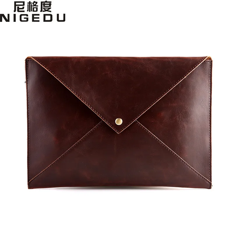 

Vintage men Envelope Clutch bag for woman Shoulder bag Quality PU leather Women's Clutches Men's Office Handbags messenger bag