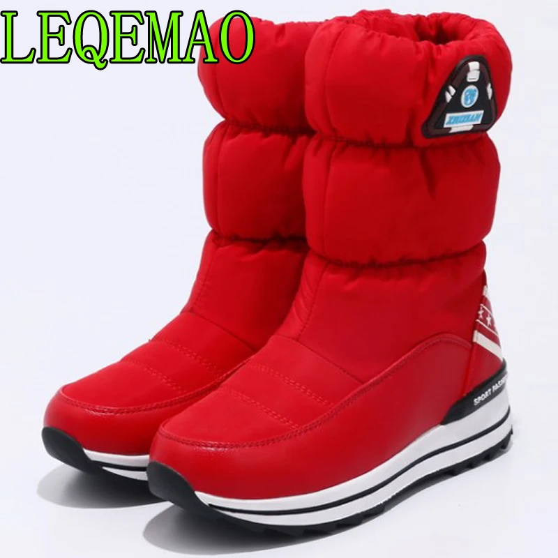 

Women boots 2018 new arrivals waterproof thick plush women winter Ankle shoes slip-resistant platform women Slip-On snow boots