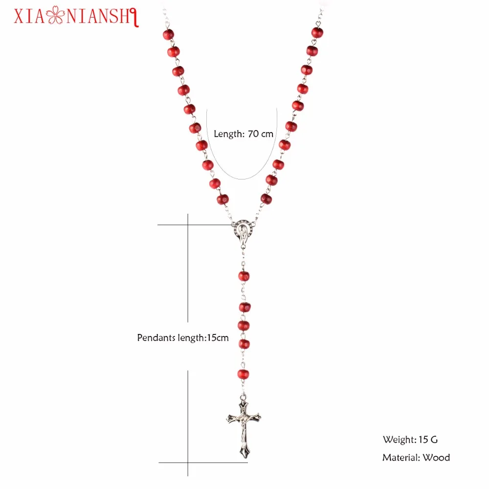 Ожерелье из католического розария с крестом бусин|cross vintage|crucifix crossrosary necklace |