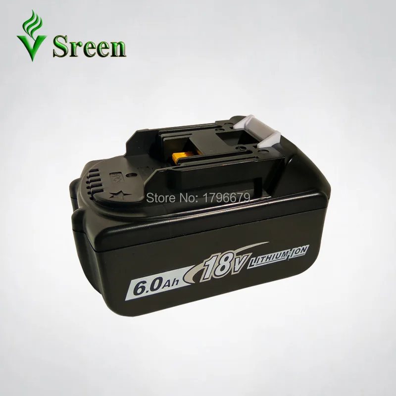 

BL1860 6000mAh Rechargeable Lithium Ion Replacement for Makita 18V BL1840 LXT400 194205-3 BL1850 BL1830 Power Tool Battery Packs