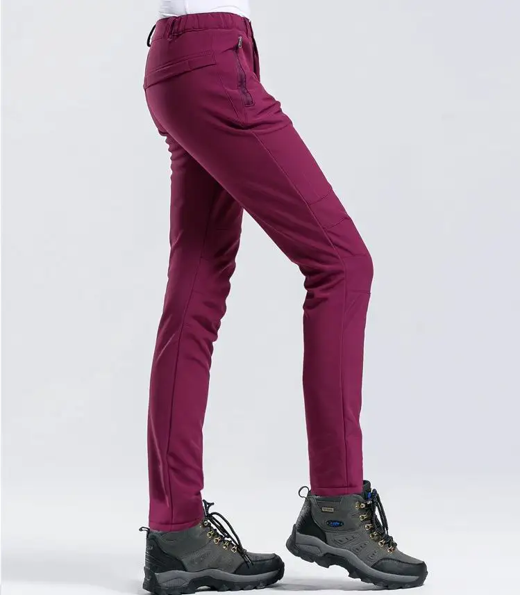Дизайн, брюки из композитного флиса, тонкие уличные брюки, ветрозащитные, водонепроницаемые, ventile10 видов, для мужчин или женщин, 3 сезона - Цвет: female c purple