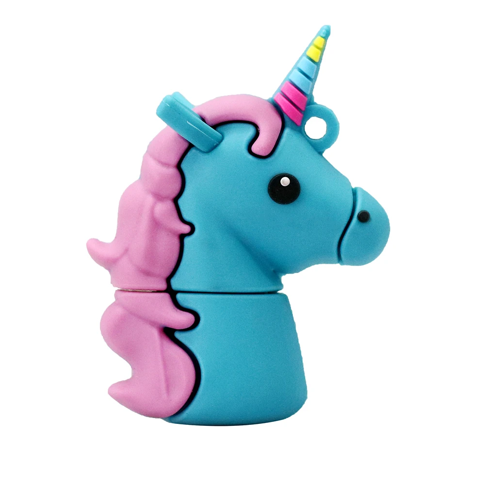 USB флеш накопитель 256 ГБ симпатичный цветной в виде единорога 16 32 64 флешка Rainbow Horse 2
