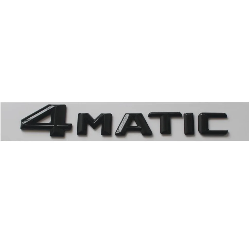 Глянцевый черный багажник автомобиля Fender Письма Количество эмблемы для Mercedes Benz C63 C63s E63 E63s CLS63 GLE63 GLS63 AMG S 4matic - Цвет: 4MATIC
