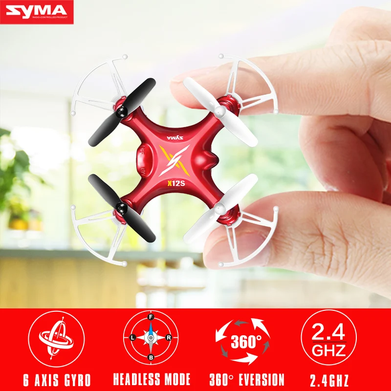 Hot-Sale-Syma-X12S-Mini-Drone-without-Camera-Original-2-4G-4CH-RC-Quadcopter-with-Flashing