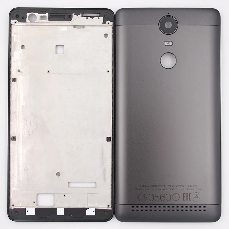 

BaanSam New Front Frame Battery Door Back Cover Housing Case For Lenovo K5 NOTE A7020a48 K52t38 K52e78 With Power Volume Buttons