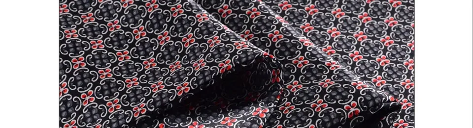 [BYSIFA] Black Red Long Scarves For Men Fashion Accessories Male Pure Silk Scarf Cravat Winter Flowers Pattern Scarf 160*26cm head wraps for men