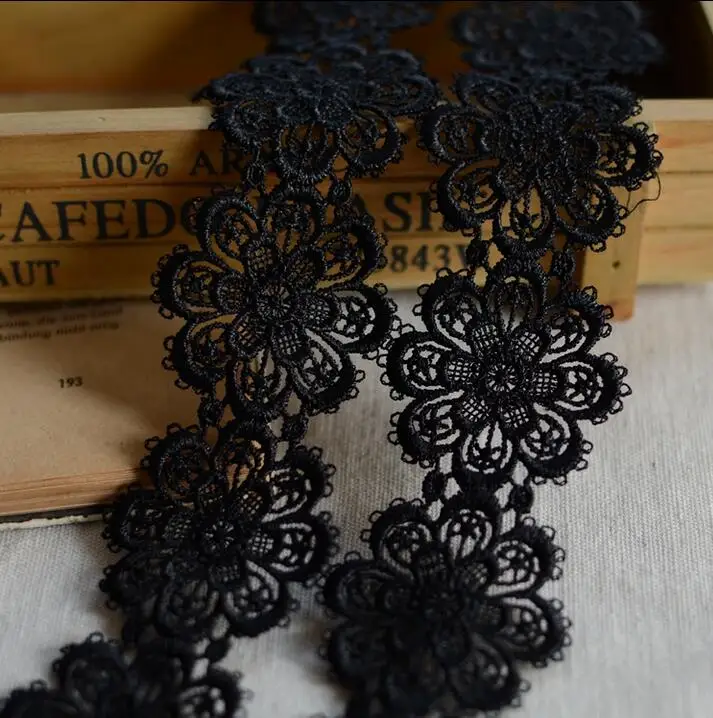 Polyester Sewing Craft Crochet Net Lace Trim 2 Yards 5cm Width