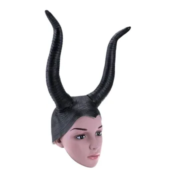 

Women Genuine Latex Maleficent Horns Halloween Party Witch Cosplay Costume Hat Gags & Practical Jokes