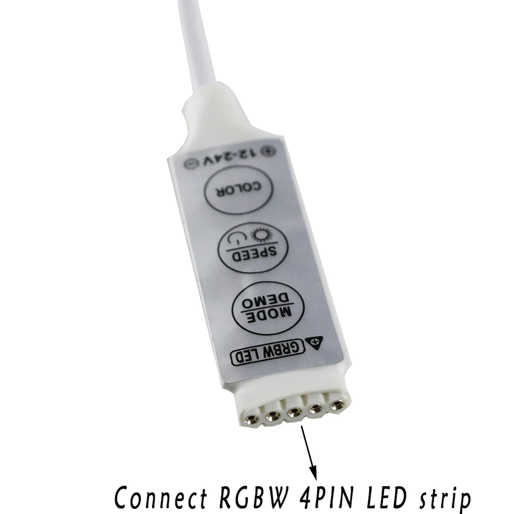 Светодиодный контроллер RGBW DC12-24V 4CH Mini 3 Key RGBW Светодиодная лента контроллер с белым DC гнездовым штекером для 5050 RGBWW/RGBW Светодиодная лента