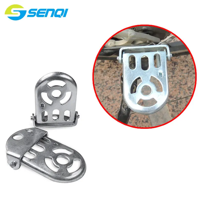 

MTB Quick Release Rear Foot Pedal Silver Colour Hollow Out Lightweight Folding Bike Rear Seat Pedal BZJ008