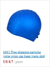 H655 профессиональных комфорт для взрослых плавание Кепки чистого силикона защитный ухо Шапки/длинные волосы наушники плавание Кепки