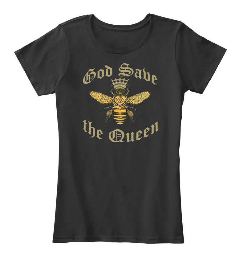 

God Save The Queen - Bees And World Women's 2019 Newest Fashion Tops Summer Cool Funny T-Shirt 3D Casual Tee Shirts