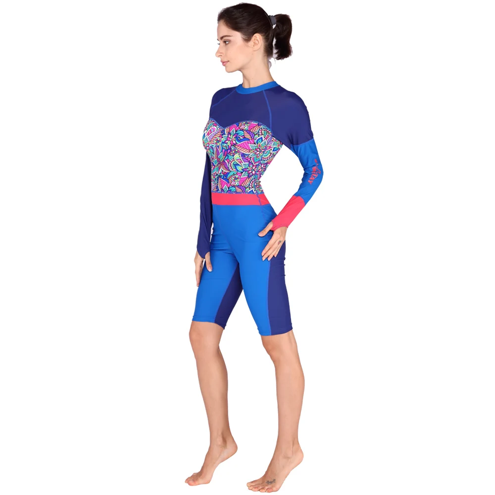

Women Professional Beach Diving Suit Wetsuit Elastic Swimwear Plus Size Surfing Suit Lady Sunscreen One Piece Wetsuits Rashguard