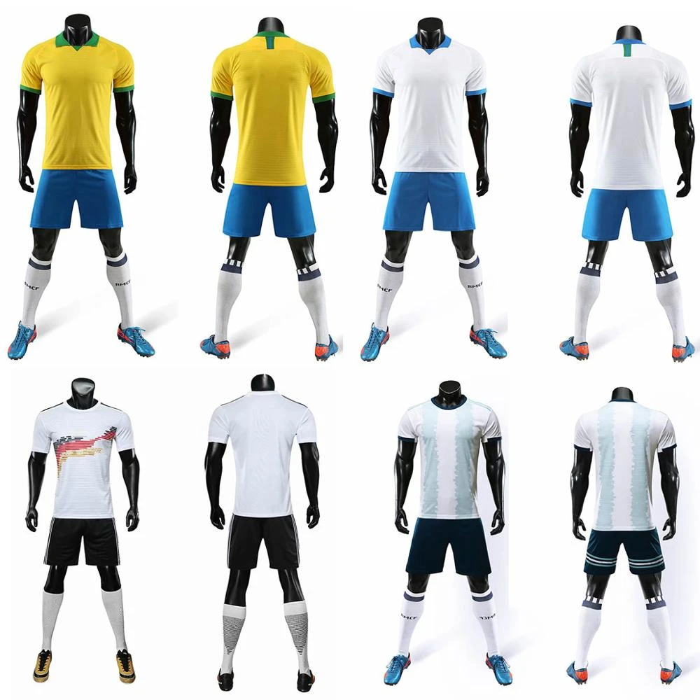 19 新ナショナルチームサッカーユニフォームロゴカスタムサッカーユニフォーム制服スーツ男性のサッカーセットカスタム名番号 Soccer Sets Aliexpress