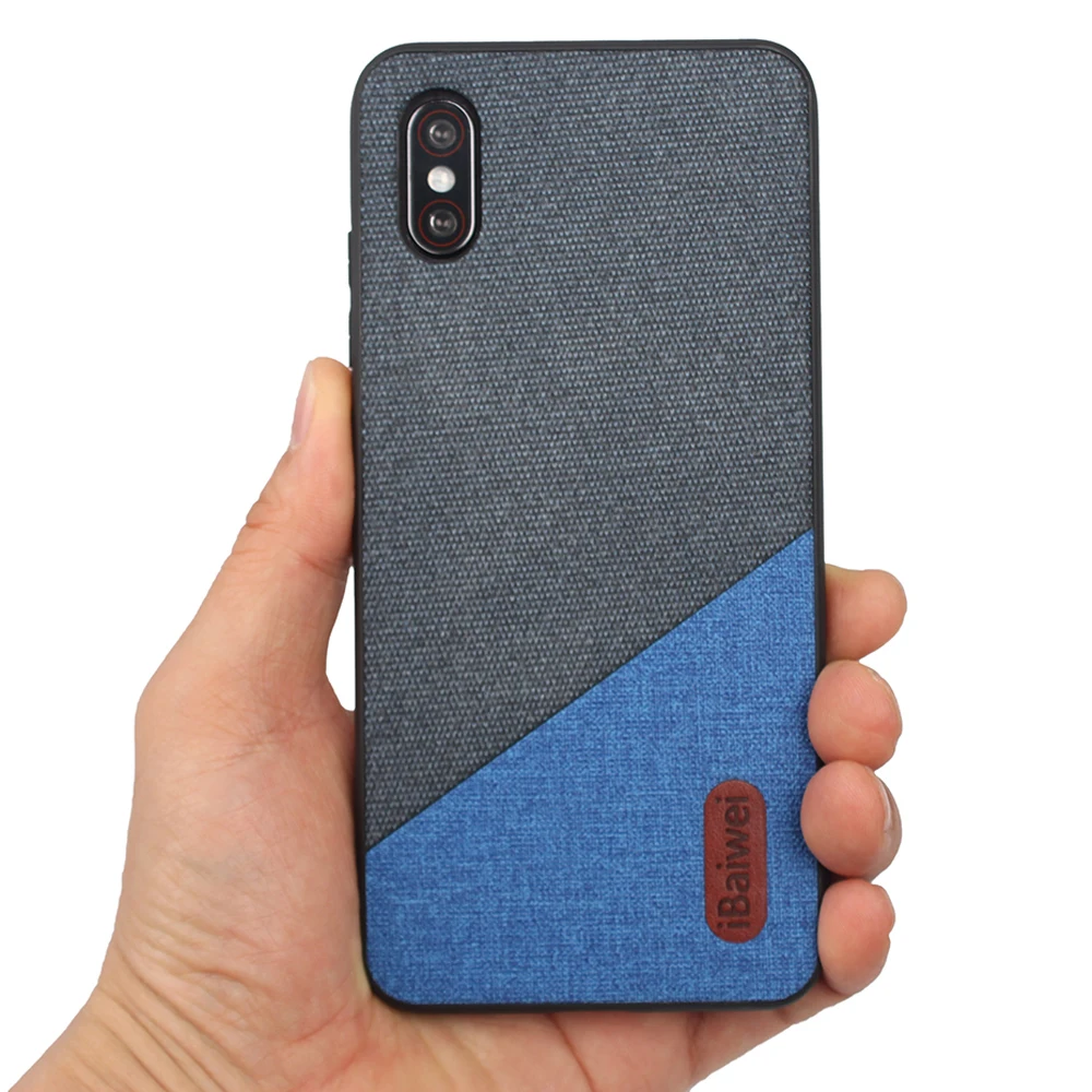 for Xiaomi Mi 8 Explorer Case Cloth Texture Splice Fabric silicon Soft Edge Protect Cover Mi8 Drop-Resistant Phone |