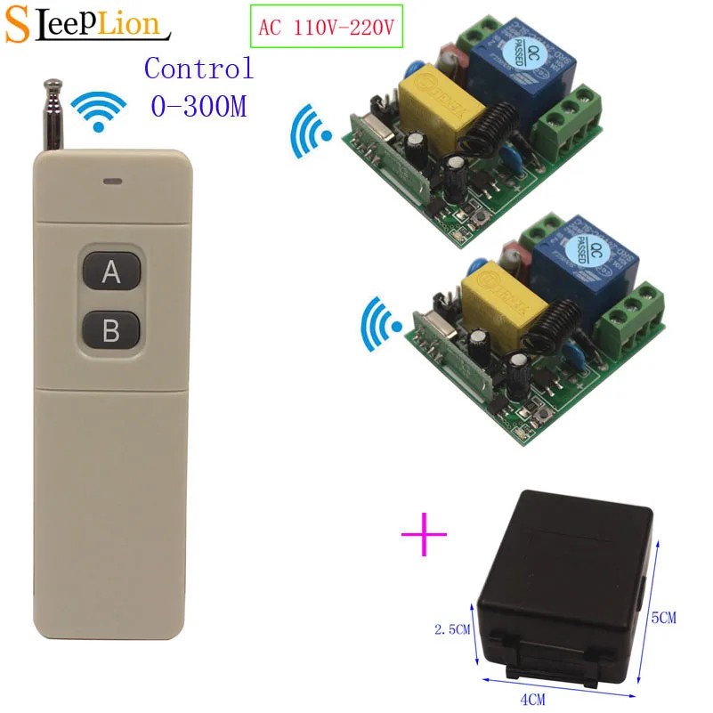 

Sleeplion Universal Smart 220V Relay Receiver Switch 315/433Mhz 300M Wireless Transmitter Remote Control Switch 110V