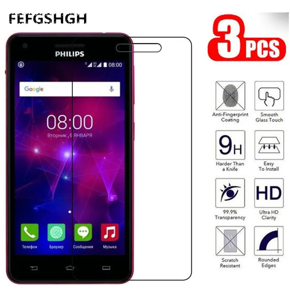 

9H 2.5D Tempered Glass For Philips Xenium V377 Screen Protector Glass On The For Philips Xenium V377 Protective Film Glass