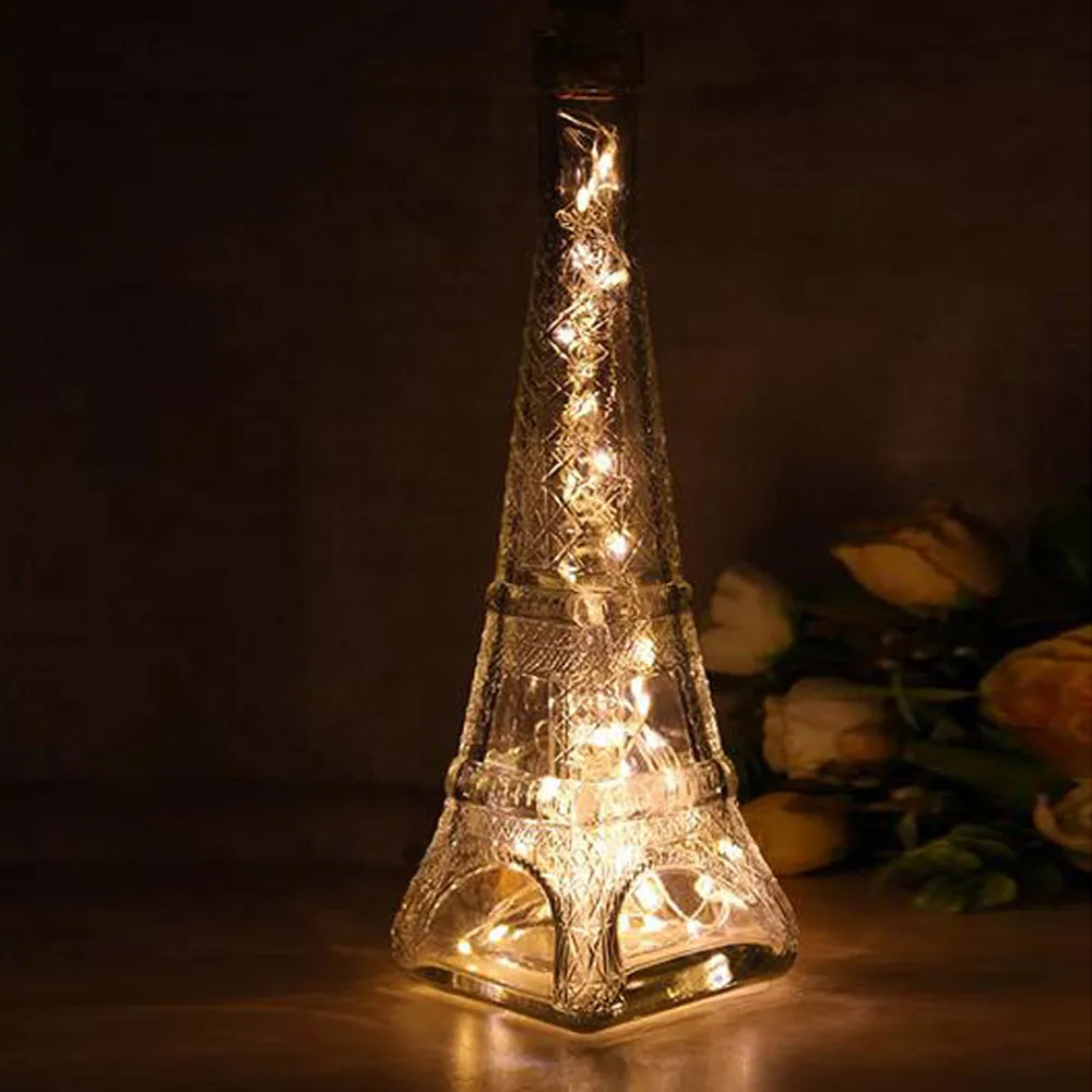

10LED Night Fairy Lights Lamp Solar Wine Bottle Cork Shaped String Light Wine Bottle Lamp For Party Decor Bright Lighting String