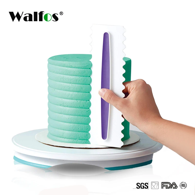  WALFOS Icing Comb Plastic Fondant Spatulas Cake Scraper Baking & Pastry Tools Baking Decorating Cak