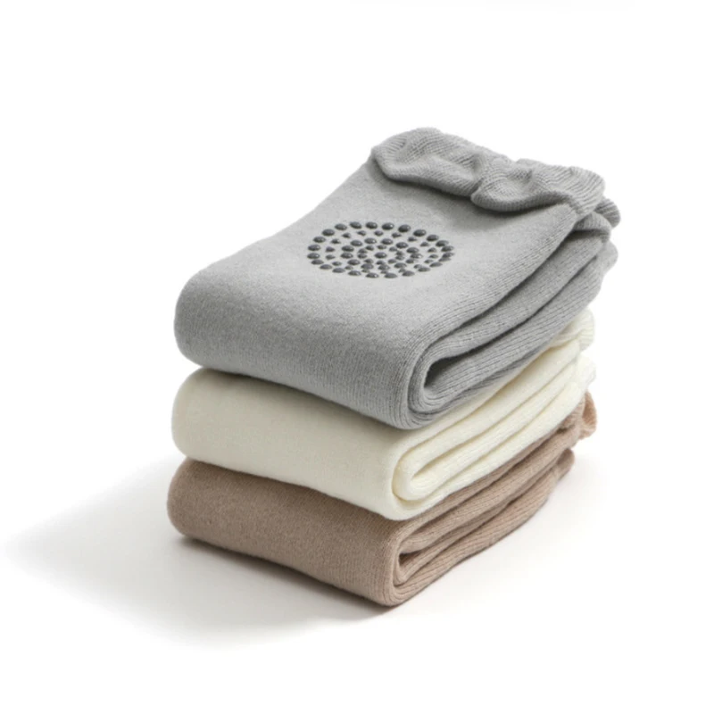 Soft Cotton Baby Leg Warmer Boy Anti-Slip Kid Knee Pad Warm Towel Baby Girl Flore Sock Infant Toddler Safety Crawling Elbow 1-3Y (3)