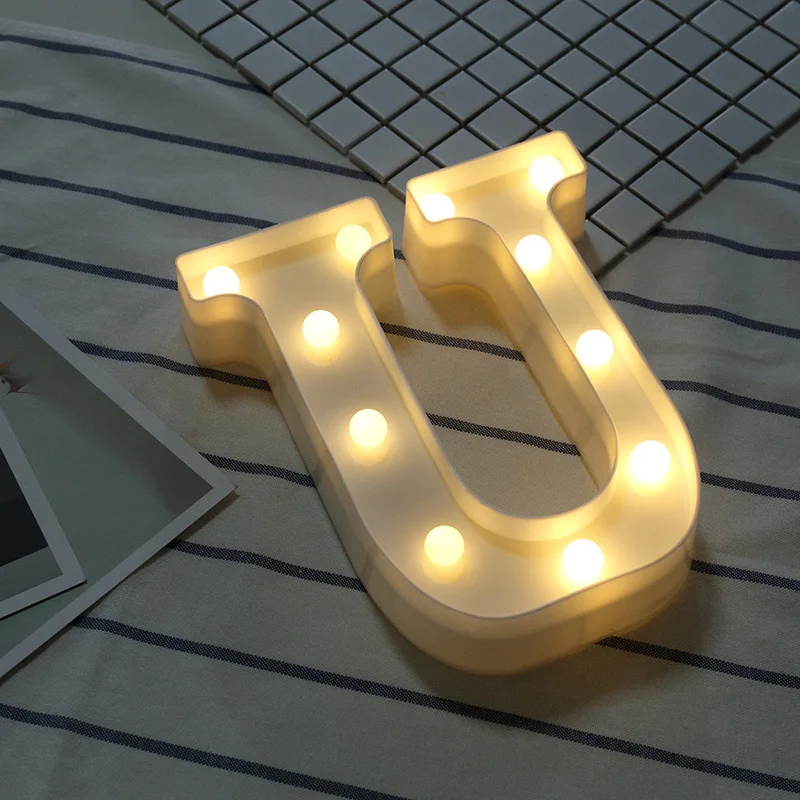 HBH plastic Letter A  Industrial, Vintage Style Light Up Letter Includes an OnOff Switch, Perfect for Events or Home Decor  (21)