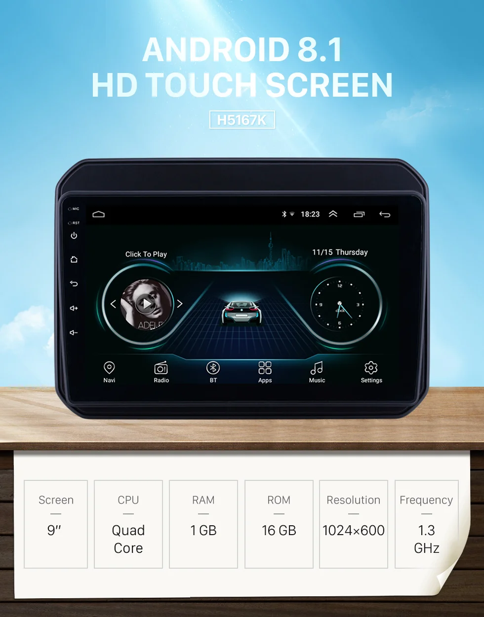 Harfey " Android 8,1 gps радио для Suzuki IGNIS- с Bluetooth USB wifi AUX поддержка Carplay 3g резервная камера TPMS