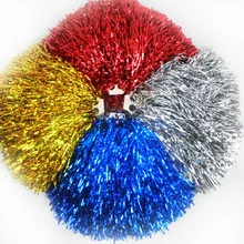 Game Cheerleader Cheerleading pom poms Cheerleading pompoms cheer pom majorettes hand flower aerobics balls sports items 40g metallic color cheerleader pom poms w plastic handle deep pink