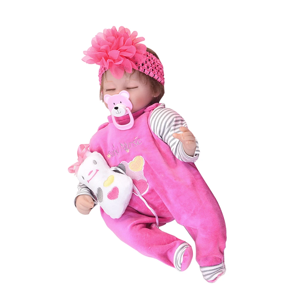 

Handmade 17inch Reborn Infant Baby Doll Realistic Newborn American Baby Doll Toddler Model Interactive Birthday Xmas Gifts