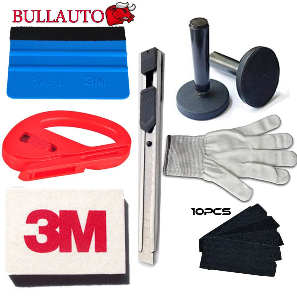 

3M Wool Squeegee Window Tint Fitting magnet Car Wrapping Application tool kit