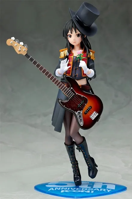 20 см аниме фигурки K-ON 5th Юбилей akiyama Mio бас-гитара Ver 1/8 весы коллекция моделей pvc игрушки куклы