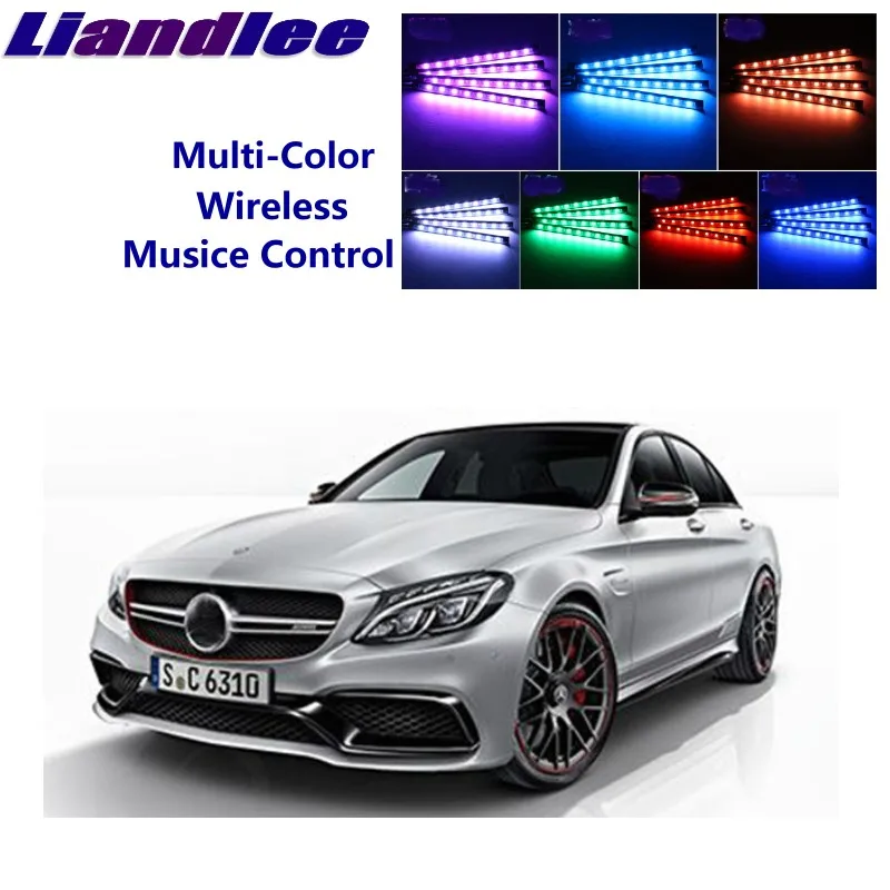 LiandLee Interior UnderDash FootWell Seat Accent Music Rhythm Ambient Light For Mercedes Benz C MB W202 W203 W204 W205 Car