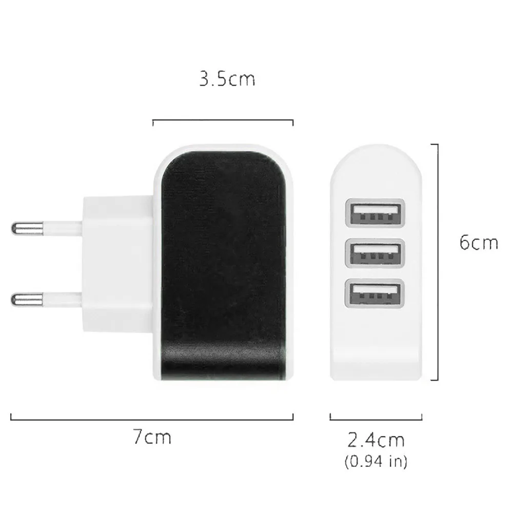 H30 3.1A тройной USB разъем зарядного устройства 3 порта Стены Дома Путешествия AC зарядное устройство адаптер для samsung ЕС разъем